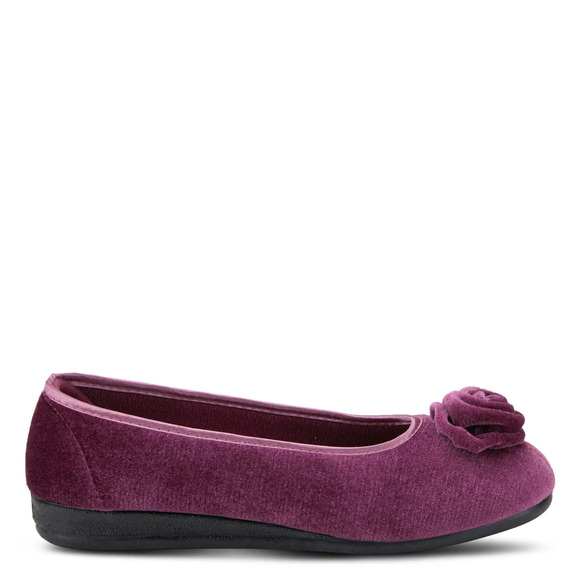 FLEXUS by Spring Step Textile Roseloud Cozy Soft Purple Indoor Slippers Size 9 - Picture 4 of 8